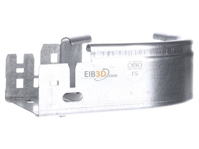 View on the right OBO Bettermann Vertr RBM 90 610 FS Bend for cable tray (solid wall) 
