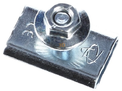 Top rear view Niedax GRV M6X20 V Length- and angle joint for cable tray 
