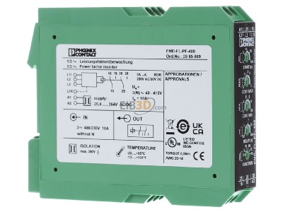 View on the left Phoenix EMD-FL-PF-400 Effective power relay AC24...240V 
