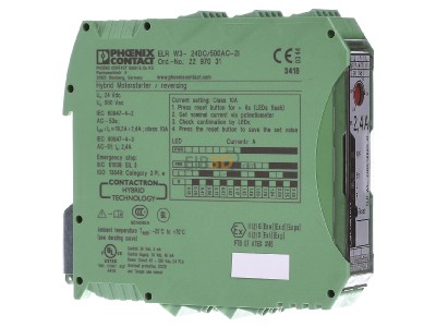 Ansicht links Phoenix ELR W3-24DC/500AC-2I Wende-Lastrelais elektronisch 