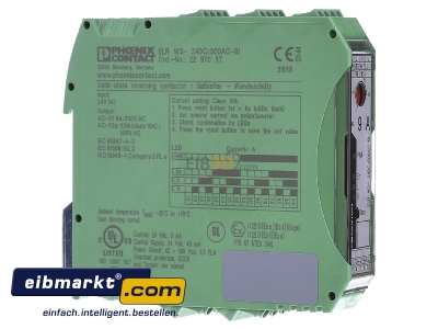 Ansicht links Phoenix Contact ELR W3-24DC/500AC-9I Wende-Lastrelais elektronisch 