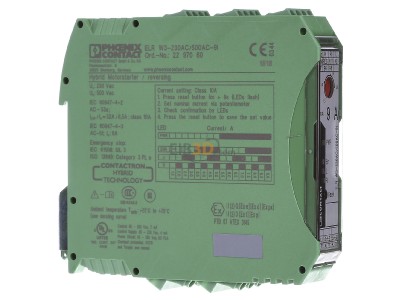 Ansicht links Phoenix ELRW3-230AC/500AC-9I Wende-Lastrelais elektronisch 