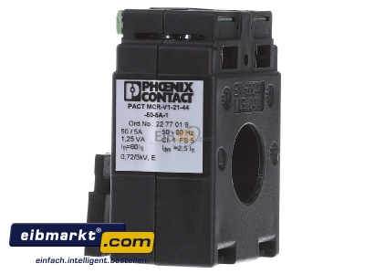 View on the right Phoenix Contact PACT MCR-V1 #2277019 Current transformer 50/1A PACT MCR-V1 2277019
