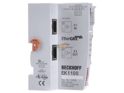 Ansicht links Beckhoff EK1100 EtherCAT-Koppler 