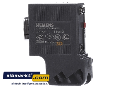 Ansicht hinten Siemens Indus.Sector 6ES7972-0BA42-0XA0 Anschlustecker F.Profibus 12Mbit/s 