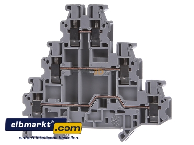 Front view Phoenix Contact UT 2,5-3L Feed-through terminal block 5,2mm 24A 

