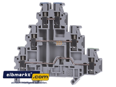 Front view Phoenix Contact UT 2,5-PE/L/N Feed-through terminal block 5,2mm 24A - 
