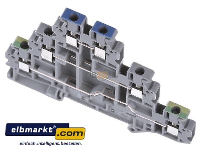View up front Phoenix Contact UT 2,5-PE/L/N Feed-through terminal block 5,2mm 24A - 
