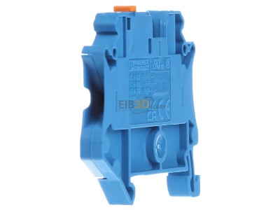 View on the right Phoenix UT 4-MT-P/P BU Disconnect terminal block 20A 1-p 6,2mm 
