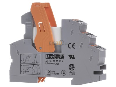 Frontansicht Phoenix RIF1RPTLDP-24DC/2X21 Relaismodul 24V DC, 2 Wechsler 