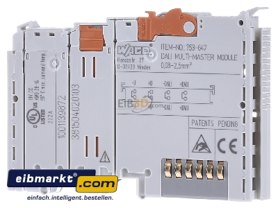 Frontansicht WAGO Kontakttechnik 753-647 DALI-Multi-Master-Klemme 