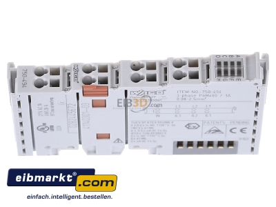 Ansicht oben vorne WAGO Kontakttechnik 750-494 Leistungsmessklemme 3-phasig 