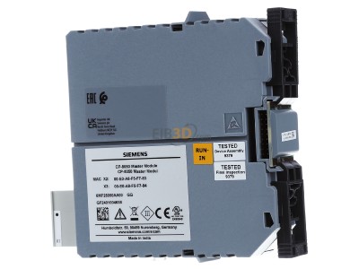 Ansicht rechts Siemens 6MF2805-0AA00 SICAM A8000 Prozessormodul CP-8050, 2 RJ45 