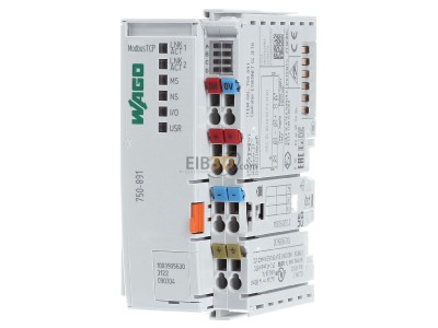 Front view WAGO 750-891 Modular PLC CPU-module PLC-CPU-module 
