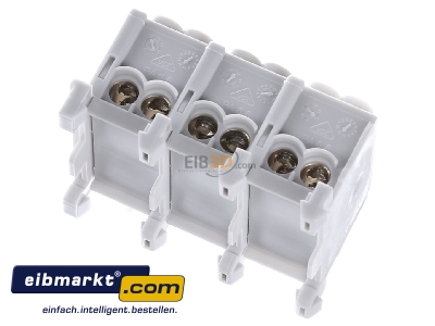 Top rear view Eaton (Installation) ZSD-HKL/3X25/FS Rail terminal bar 3-p screw clamp - 
