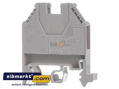 Ansicht hinten Hager KXA04LH Reihenklemme f.Phasenleit 4qmm 800V 32A 