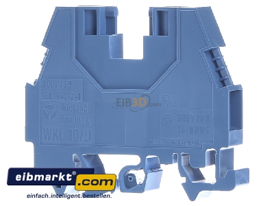 Ansicht hinten Hager KXA10N Reihenklemme f.Neutralleit 10qmm 400V 57A 