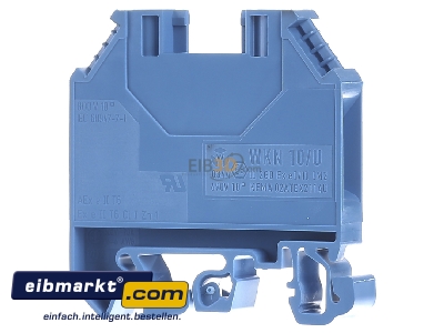 Ansicht hinten Hager KXA10NH Reihenklemme f.Neutralleit 10qmm 1000V 57A 