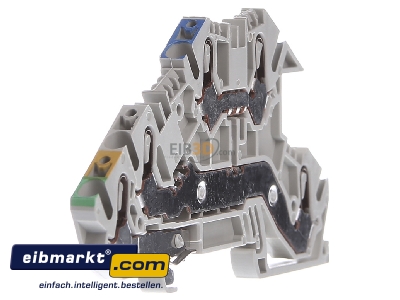 Ansicht links Hager KYA02I2 Installationsklemme 2,5qmm Durchg L 