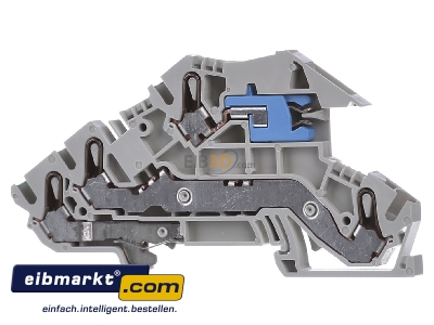 Frontansicht Hager KYA02I3 Installationsklemme 2,5qmm Durchg L/N-Tr 