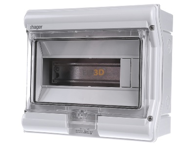 Frontansicht Hager VE110PN Vector IP65 10PLE UV-stabil LE 