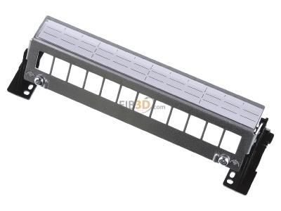 Ansicht oben vorne Hager FZ12MK Patch-Panel 12-fach Keystone 