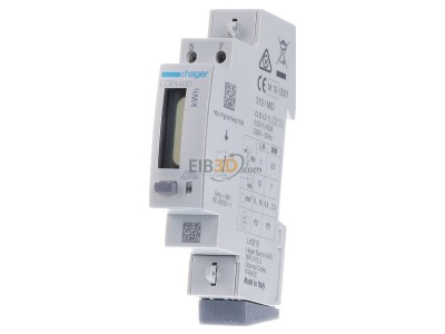 Front view Hager ECP140D Direct kilowatt-hour meter 40A 
