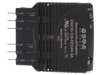 Ansicht links ETA ESX10-103-DC24V-3A Elek.-Schutzschalter 