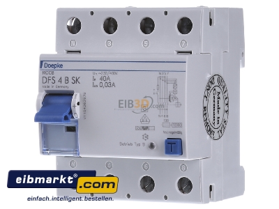 Frontansicht Doepke DFS4 040-4/0,03-B SK FI-Schalter Typ B 