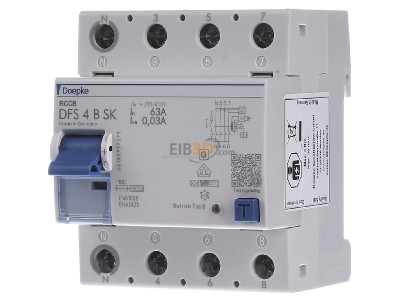 Front view Doepke DFS4 063-4/0,03-B SK Residual current breaker 4-p 
