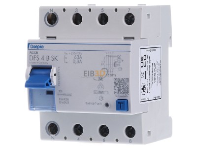 Front view Doepke DFS4 063-4/0,30-B SK Residual current breaker 4-p 
