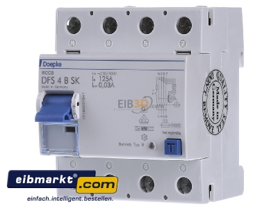 Frontansicht Doepke DFS4 125-4/0,03-B SK FI-Schalter 