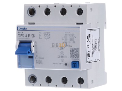 Front view Doepke DFS4 125-4/0,30-B SK Residual current breaker 4-p 

