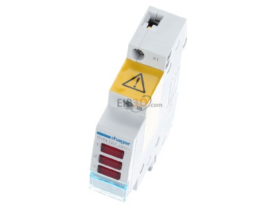 Ansicht oben vorne Hager SVN127 LED-Leuchtmelder 3fach rot,230VAC 
