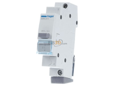 Front view Hager SVN311 Push button for distribution board 
