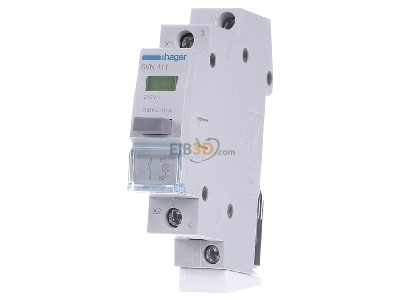 Front view Hager SVN411 Push button for distribution board 
