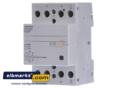 Frontansicht Siemens Indus.Sector 5TT5850-0 Installationsschtz 63A,4S,230VAC 