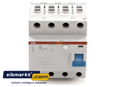 View up front Residual current breaker 4-p 40/0,03A F404A40/0.03 ABB Stotz S&J F404A40/0.03
