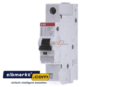 Frontansicht ABB Stotz S&J S401M-C10 Leitungsschutzschalter 10A C 1p 