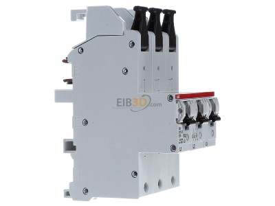 Ansicht links ABB S751/3-E35 Hauptsicherungsautomat m.Schienenadapter 