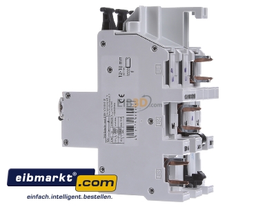 Ansicht rechts ABB Stotz S&J S751/3-E40 Hauptsicherungsautomat m.Schienenadapter 