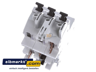 Ansicht oben hinten ABB Stotz S&J S751/3-E40 Hauptsicherungsautomat m.Schienenadapter 