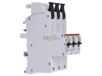Ansicht links ABB S751/3-E50 Hauptsicherungsautomat m.Schienenadapter 