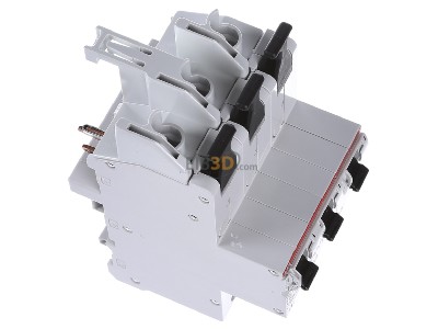 Ansicht oben links ABB S751/3-E50 Hauptsicherungsautomat m.Schienenadapter 