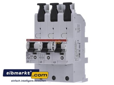 Front view ABB Stotz S&J S751/3-E63 Selective mains circuit breaker 3-p 63A
