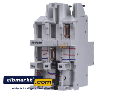 Back view ABB Stotz S&J S751/3-E63 Selective mains circuit breaker 3-p 63A
