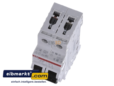 View up front ABB Stotz S&J S201-B16NA Miniature circuit breaker 1-p B16A
