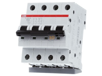 Frontansicht ABB S203-B32NA Sicherungsautomat B,6kA,32A,3P+NA 