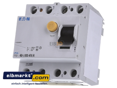 Front view Eaton (Installation) PXF-40/4/003-KV/A Residual current breaker 4-p 40/0,03A - 
