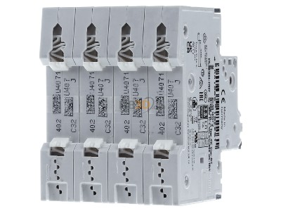 Ansicht hinten Siemens 5SY4432-7 Leitungsschutzschalter 4pol., C, 32A 